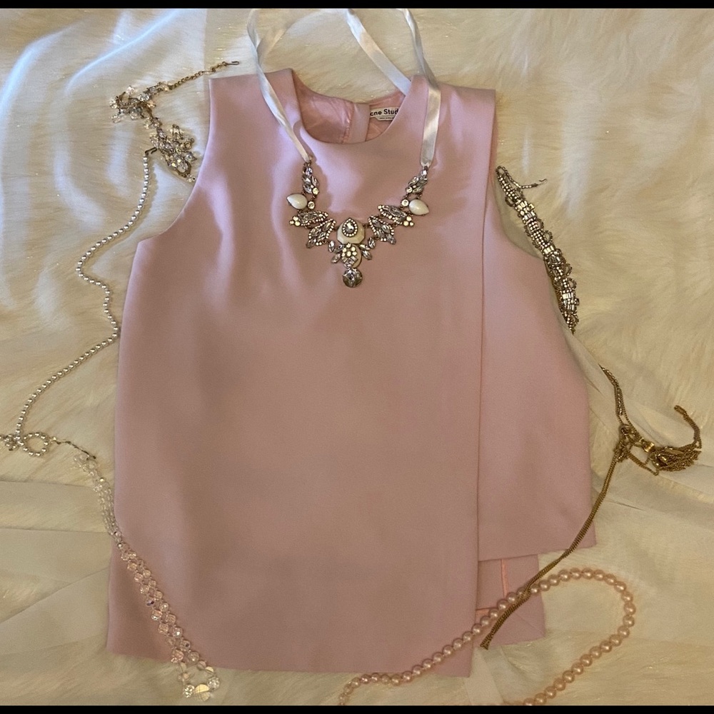 Acne Studios Sleeveless Dusty Rose Lined Top - Picture 4 of 7